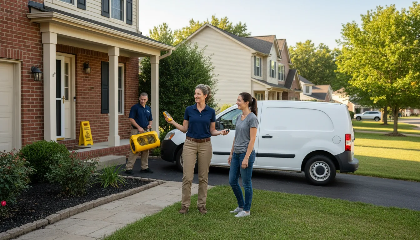 Residential water damage restoration in Ewing, NJ